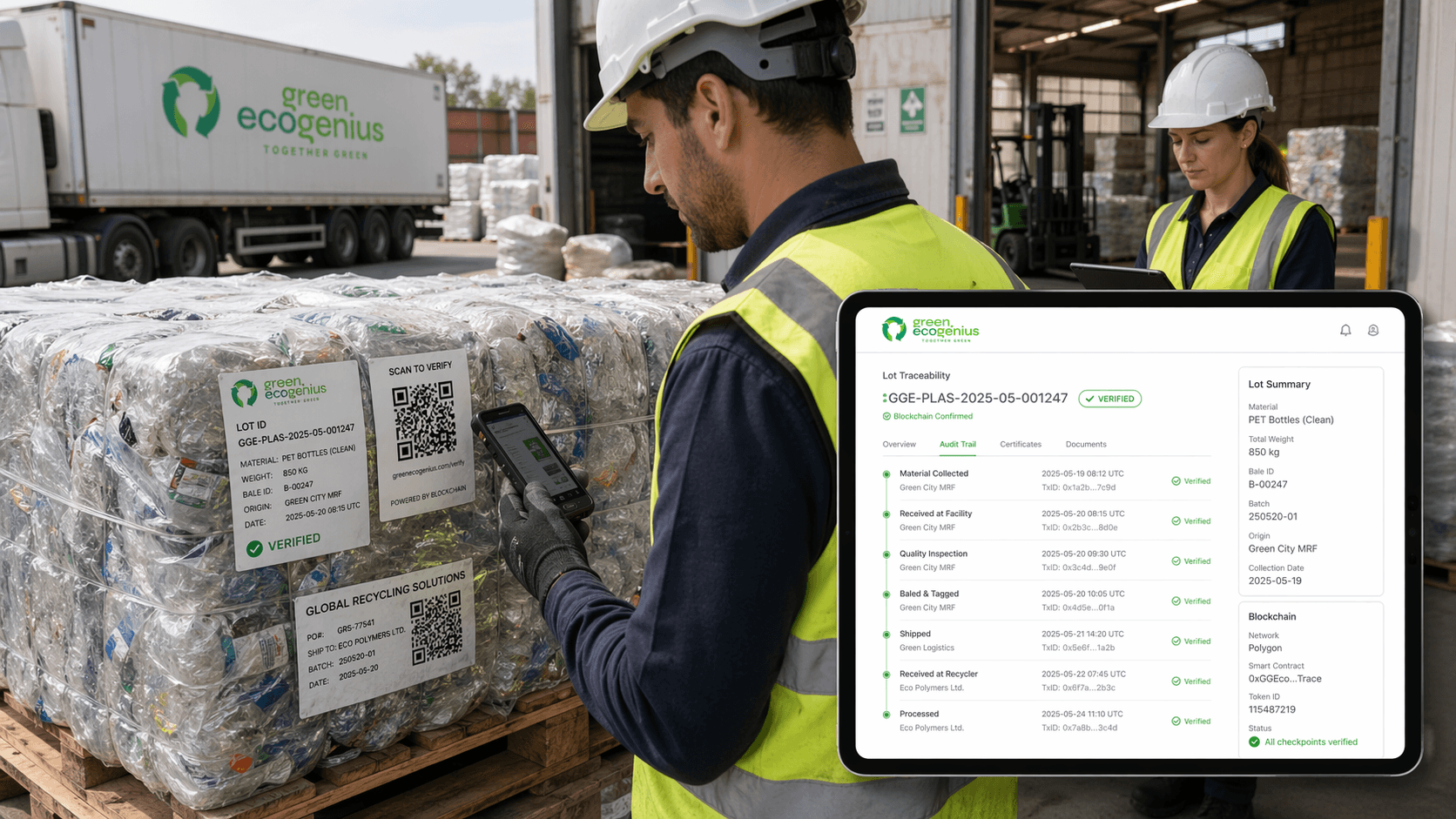 GreenEcoGenius Blockchain Traceability Workspace